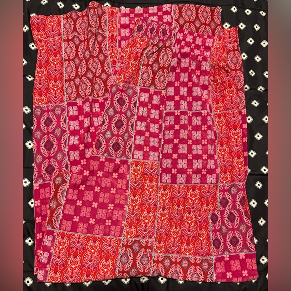 Bohemian Patchwork Wide-Leg Pants- size l/xl - Picture 4 of 7